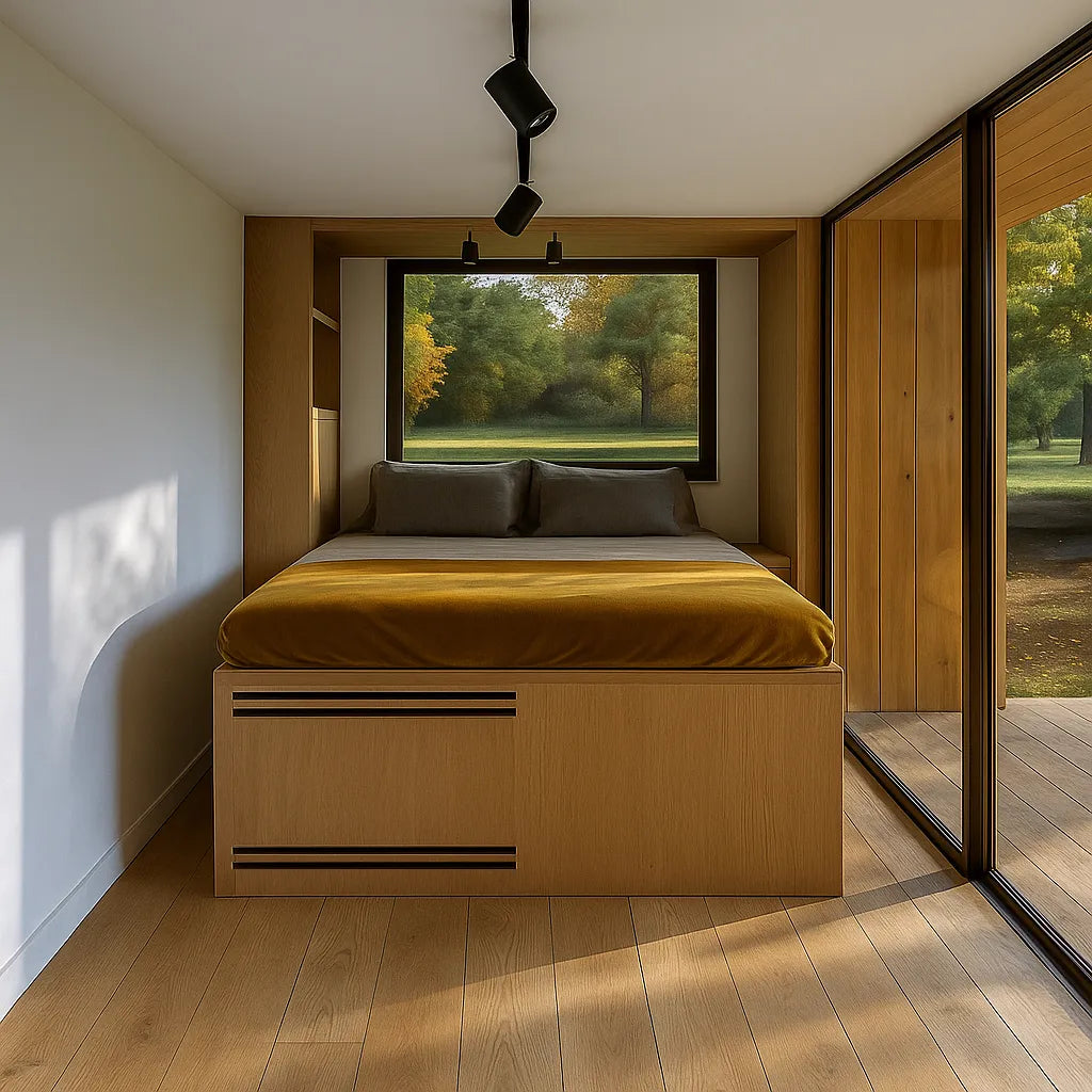 NOOK Corner Sleep with the fold-away bed stowed during the day