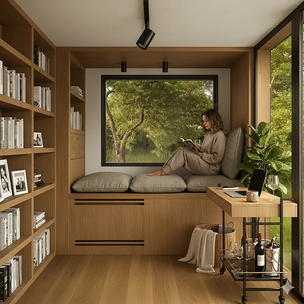 Interior luminoso del NOOK Base con luz natural uniforme
