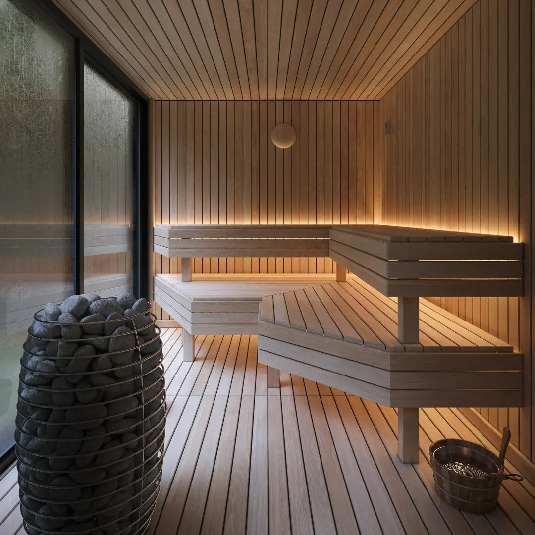 Viernes noche, cinco personas, una sauna.