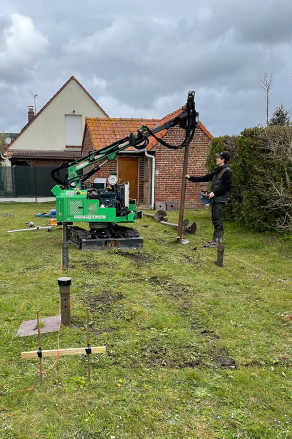 NOOK screw pile foundation installation