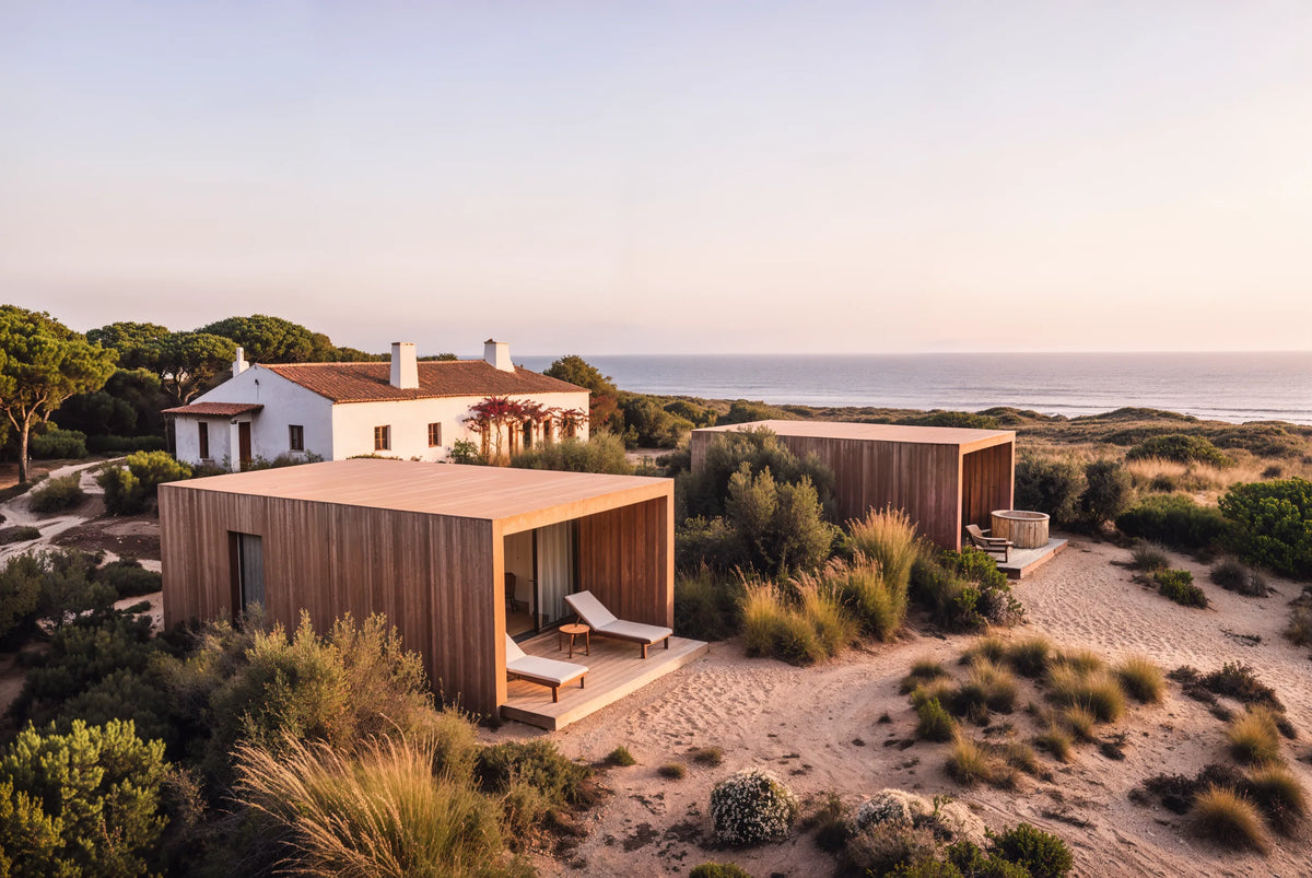 Indicative visualisation of oak units among dunes by the sea