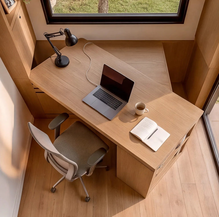 Visualisation of the built-in desk of a NOOK 10, seen from above